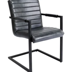 KARE Design Chaise Cantilever Lola Cuir Gris Online