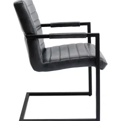 KARE Design Chaise Cantilever Lola Cuir Gris Online