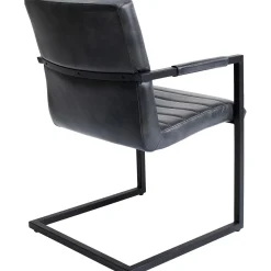 KARE Design Chaise Cantilever Lola Cuir Gris Online