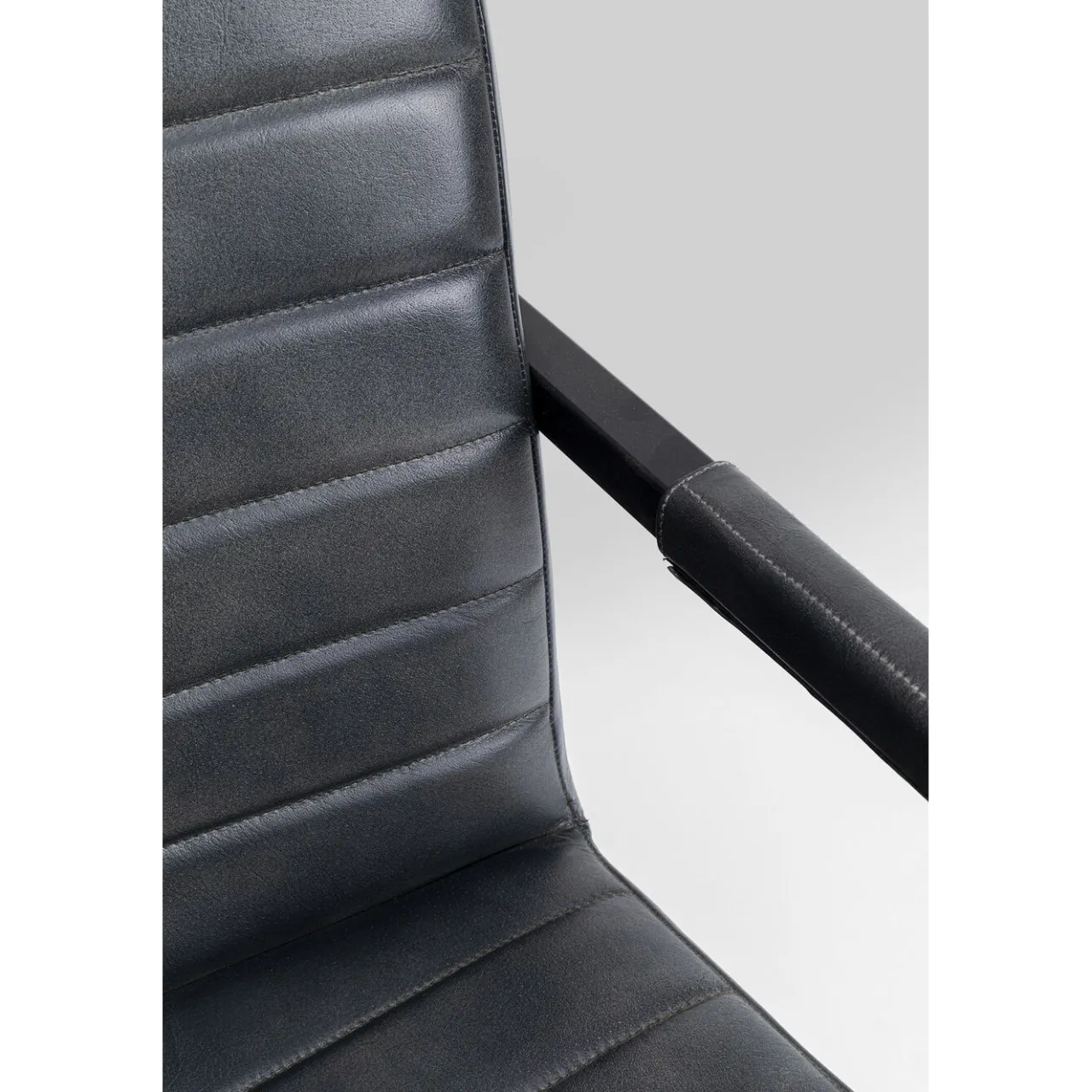 KARE Design Chaise Cantilever Lola Cuir Gris Online