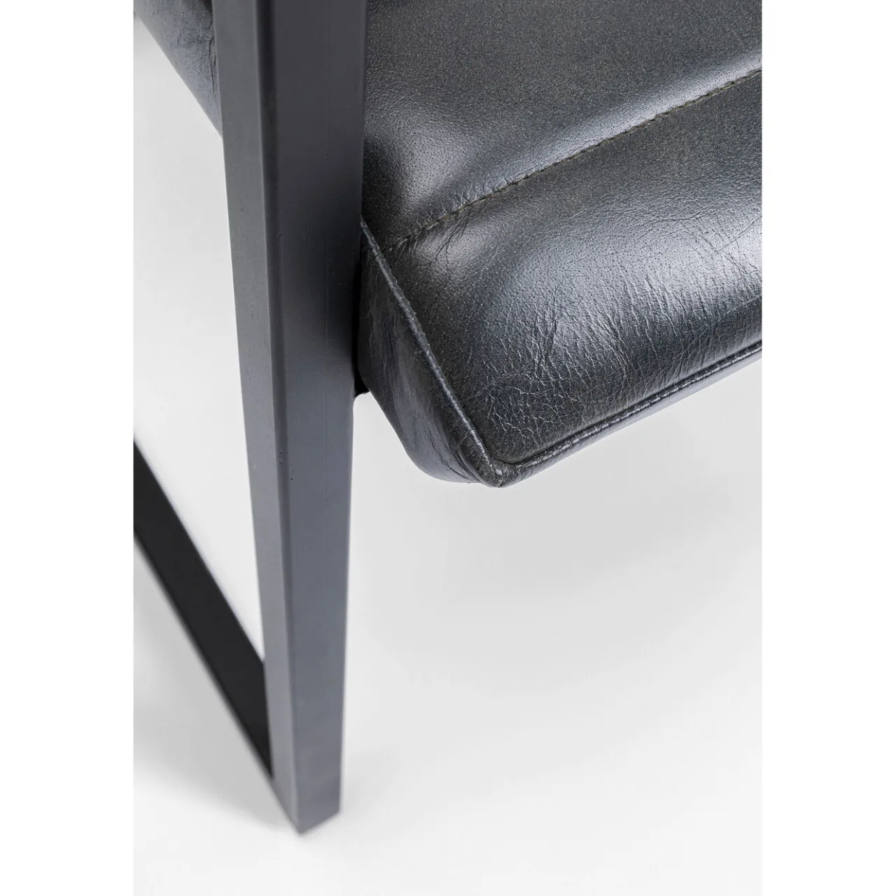 KARE Design Chaise Cantilever Lola Cuir Gris Online