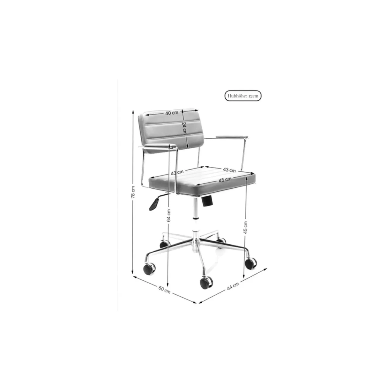 KARE Design Chaise De Bureau Pivotante Dottore Gris Online