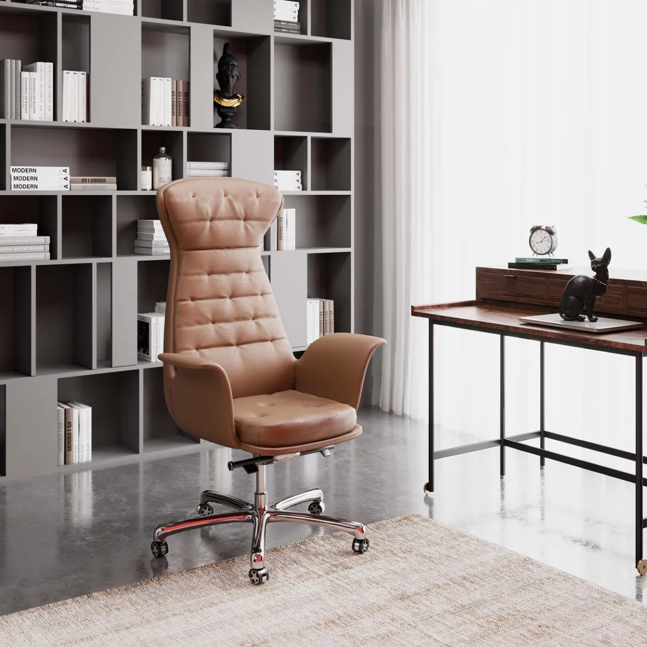 KARE Design Chaise De Bureau Pivotante Brady Argente Hot