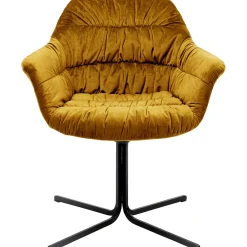 KARE Design Chaise Pivotante Colmar Jaune Discount