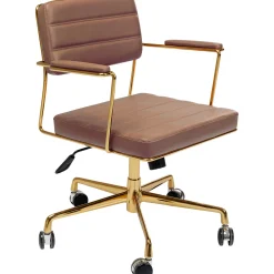 KARE Design Chaise Pivotante De Bureau Dottore Marron Discount