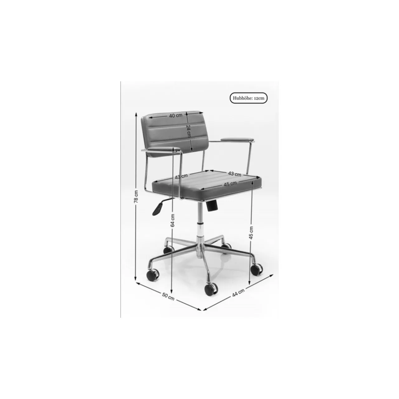 KARE Design Chaise Pivotante De Bureau Dottore Marron Discount