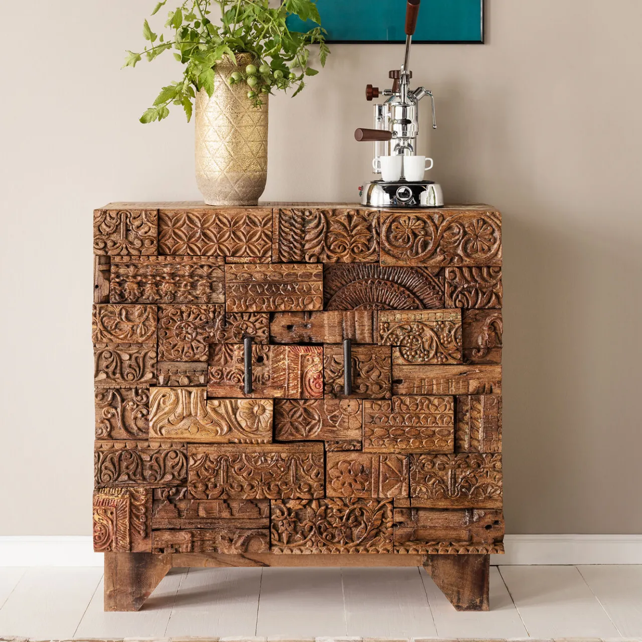 KARE Design Commode Shanti Puzzle Surprise Nature Hot