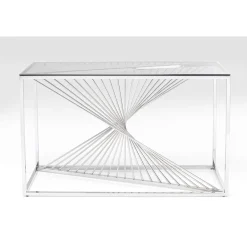 KARE Design Console Laser Argente-Verre Clair 120X40 Online