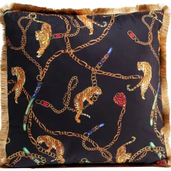 KARE Design Coussin Tiger Chain Noir 45X45Cm Hot