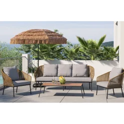 KARE Design Ensemble De Sieges Elba Nature Cinque (4-Pcs) New