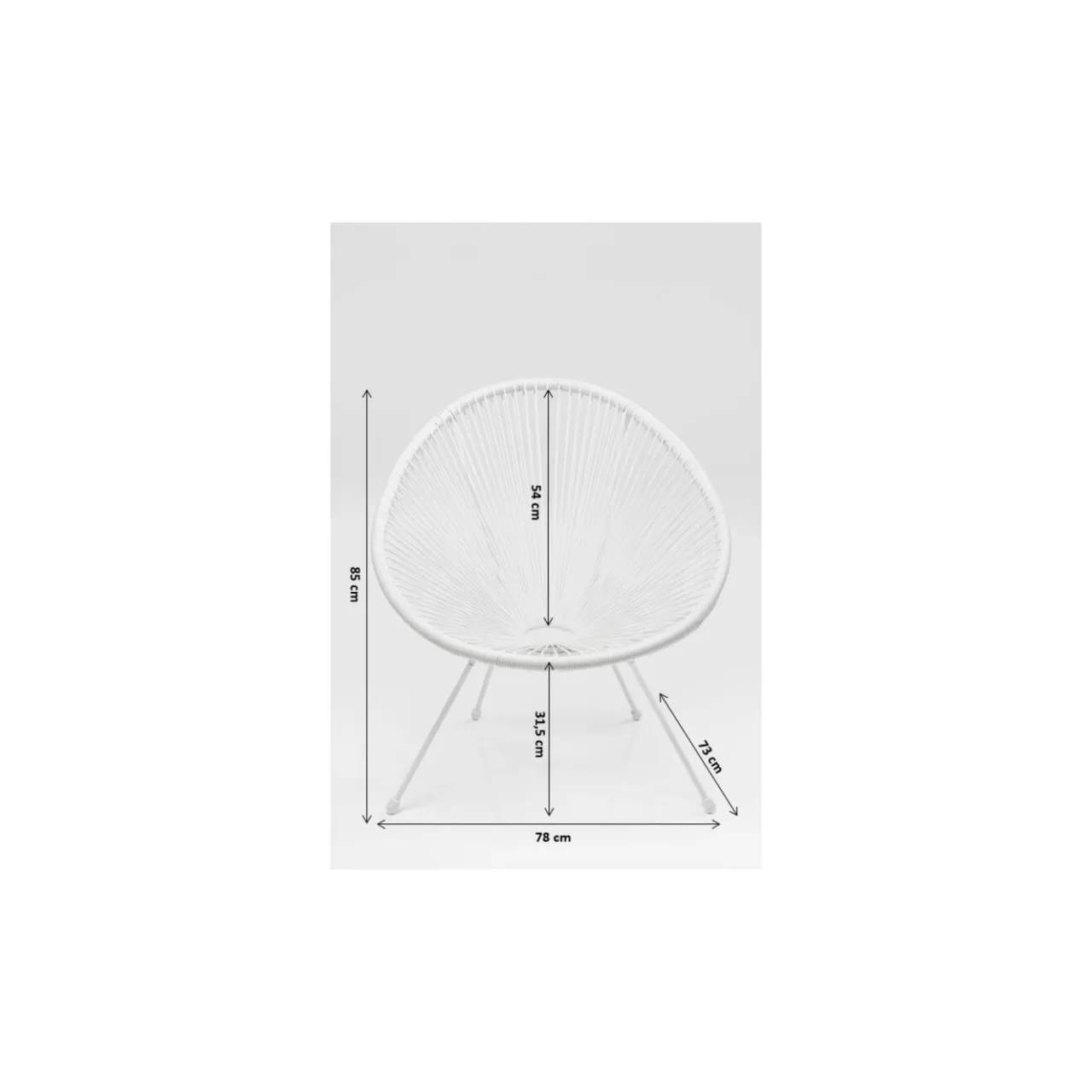 KARE Design Fauteuil Acapulco Blanc