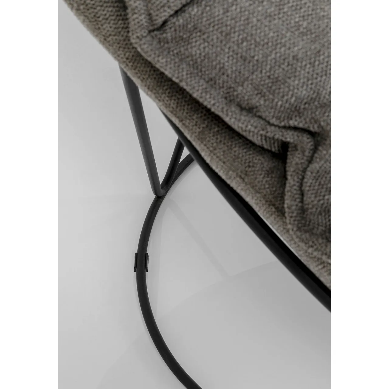 KARE Design Fauteuil Avec Repose-Pied Snuggle Gris (2/Parts) Outlet