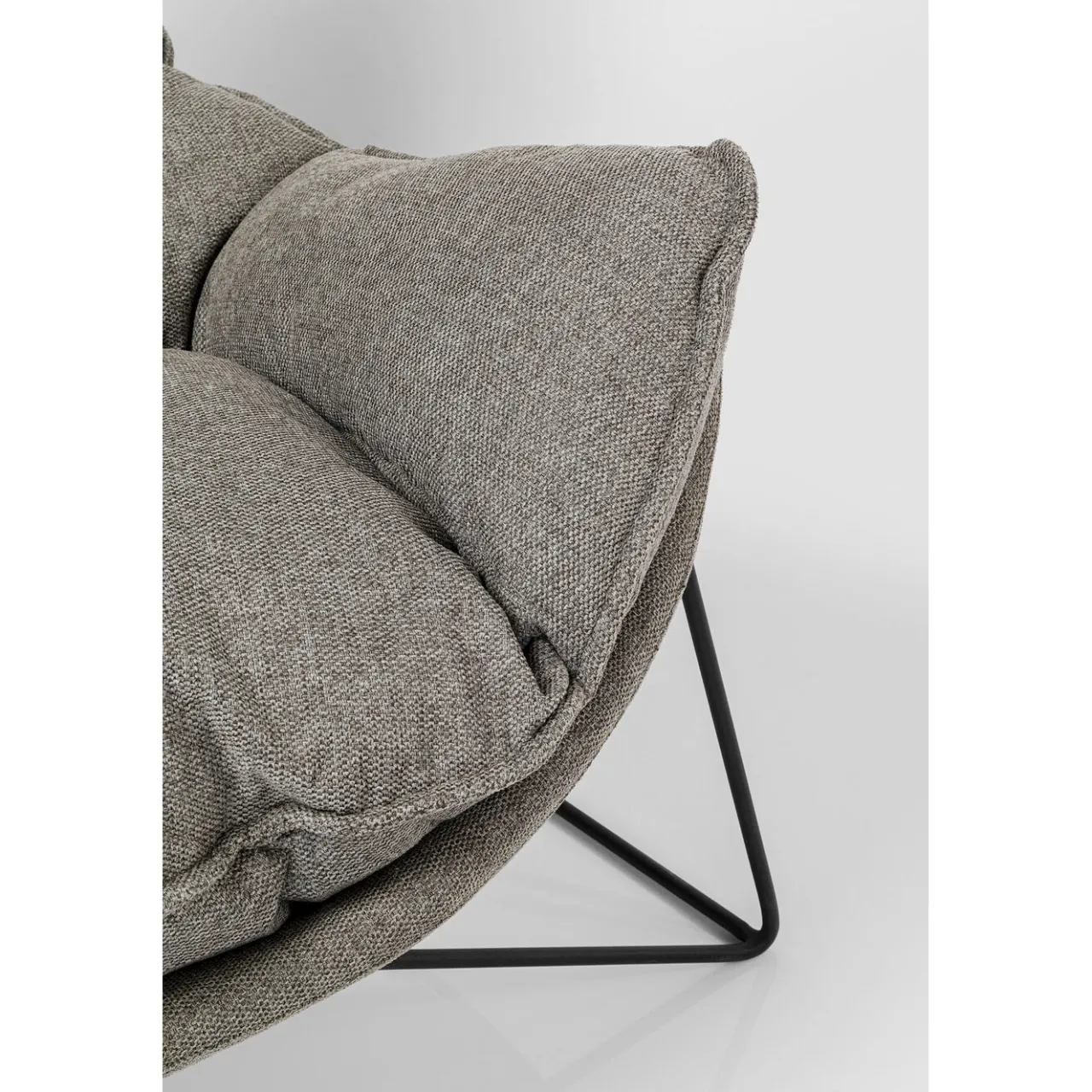 KARE Design Fauteuil Avec Repose-Pied Snuggle Gris (2/Parts) Outlet