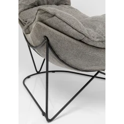KARE Design Fauteuil Avec Repose-Pied Snuggle Gris (2/Parts) Outlet