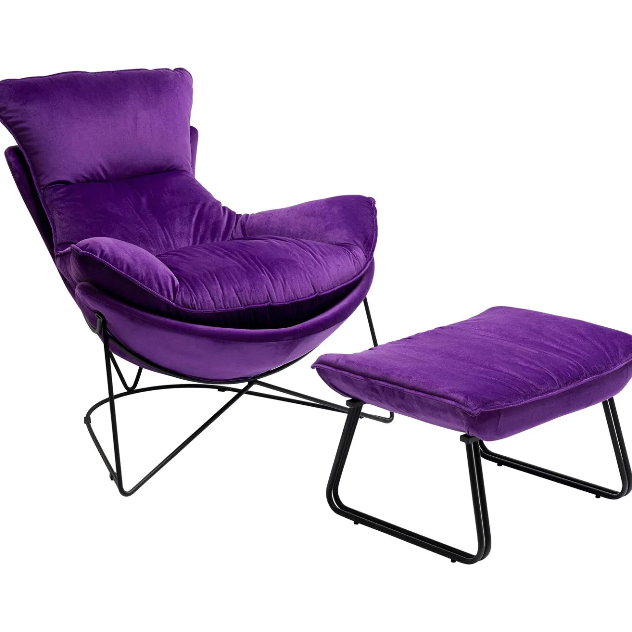 KARE Design Fauteuil Avec Tabouret Snuggle (2/Parts) Outlet