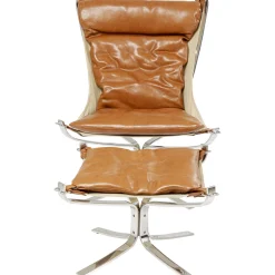 KARE Design Fauteuil Avec Tabouret Washington Marron Best