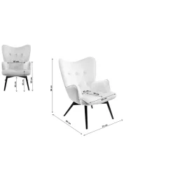 KARE Design Fauteuil Black Vicky Velours Gris Hot