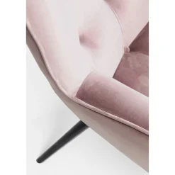 KARE Design Fauteuil Black Vicky Velours Rose Outlet