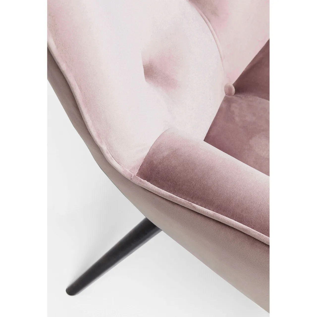 KARE Design Fauteuil Black Vicky Velours Rose Outlet