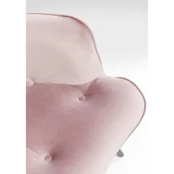 KARE Design Fauteuil Black Vicky Velours Rose Outlet