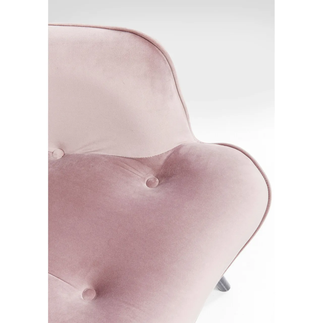 KARE Design Fauteuil Black Vicky Velours Rose Outlet