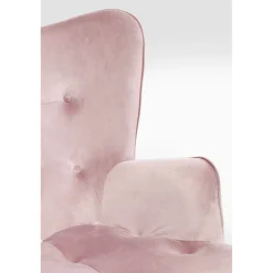 KARE Design Fauteuil Black Vicky Velours Rose Outlet