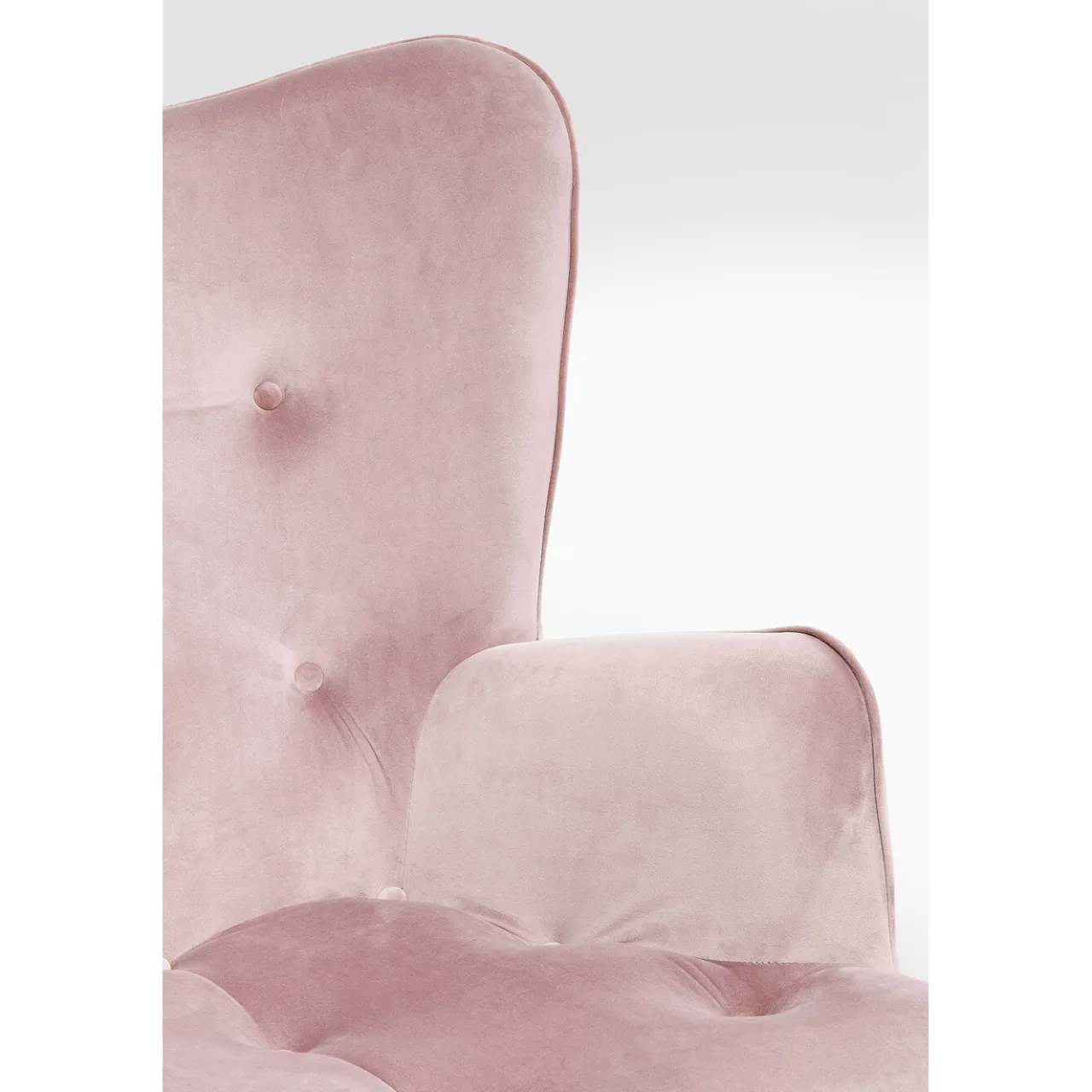 KARE Design Fauteuil Black Vicky Velours Rose Outlet