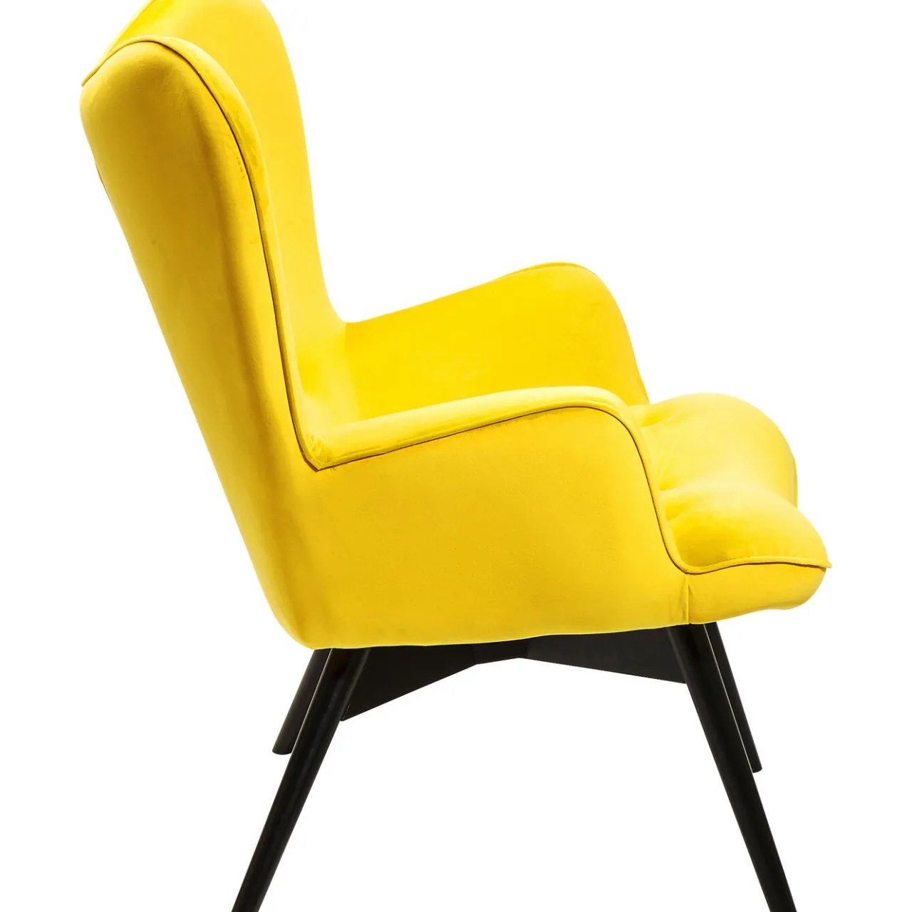 KARE Design Fauteuil Black Vicky Velours Jaune Online