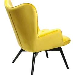 KARE Design Fauteuil Black Vicky Velours Jaune Online