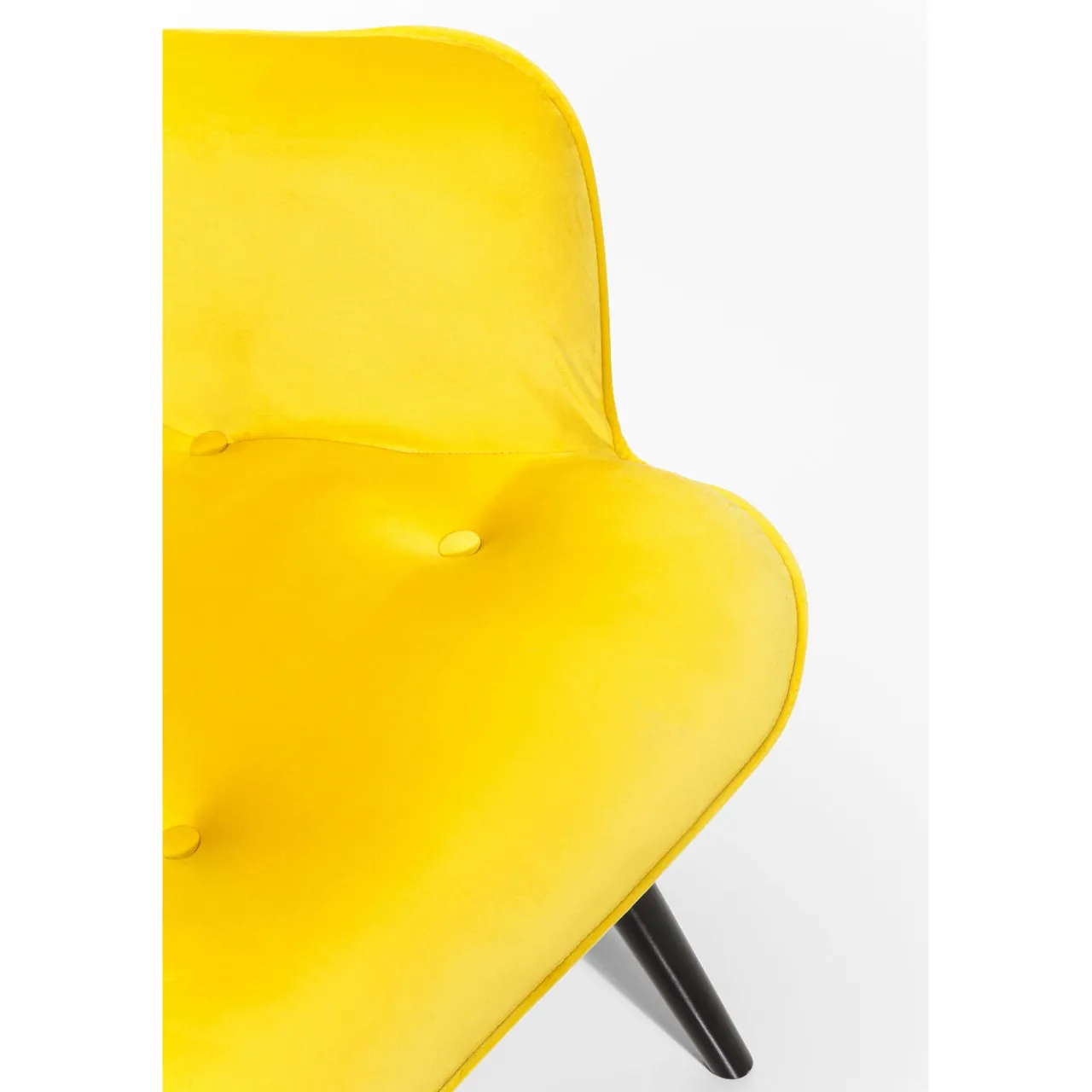 KARE Design Fauteuil Black Vicky Velours Jaune Online