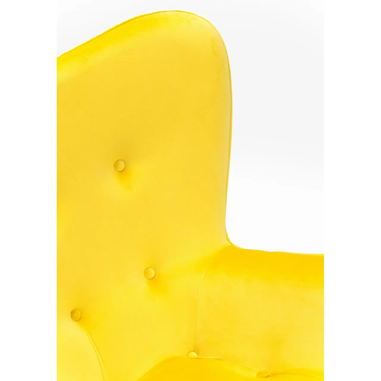 KARE Design Fauteuil Black Vicky Velours Jaune Online