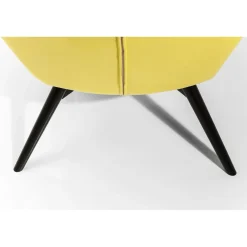 KARE Design Fauteuil Black Vicky Velours Jaune Online