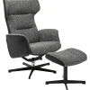 KARE Design Fauteuil Pivotant Et Repose-Pieds Ohio Salt And Pe Clearance