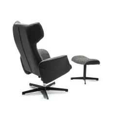 KARE Design Fauteuil Pivotant Et Repose-Pieds Ohio Salt And Pe Clearance