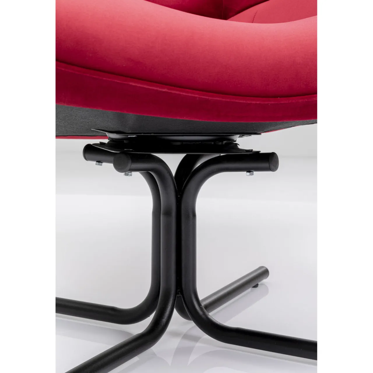 KARE Design Fauteuil Pivotant Oscar Velours Rouge Clearance
