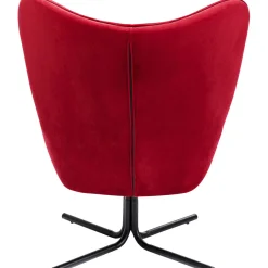 KARE Design Fauteuil Pivotant Oscar Velours Rouge Clearance