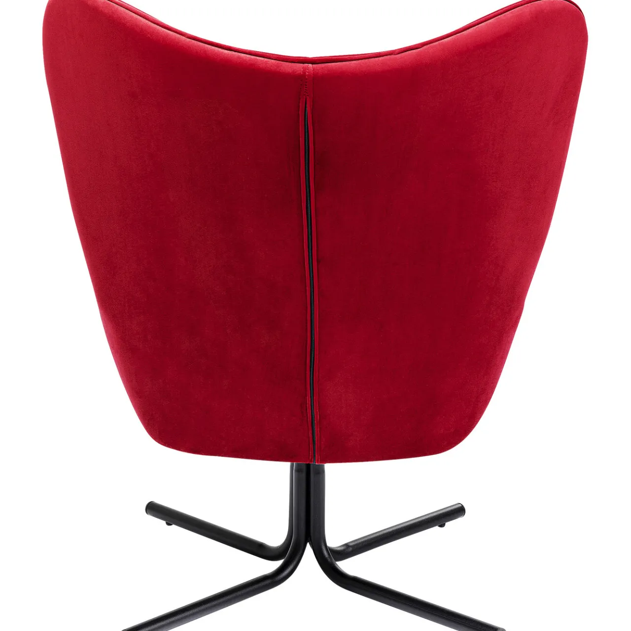 KARE Design Fauteuil Pivotant Oscar Velours Rouge Clearance