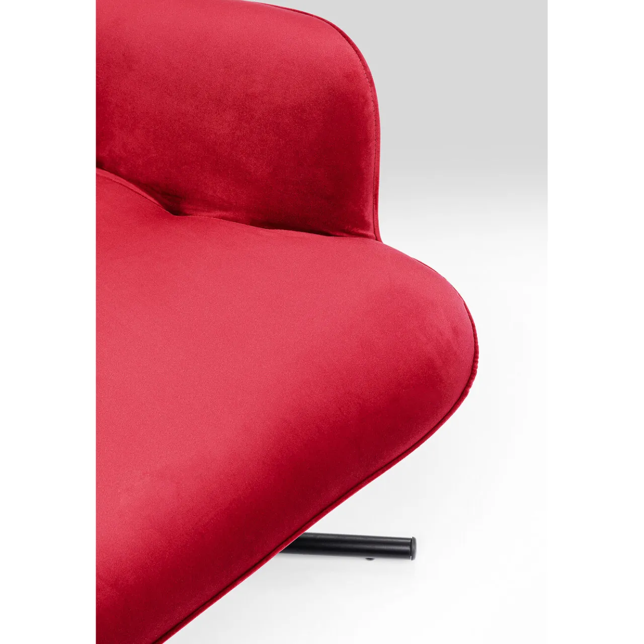 KARE Design Fauteuil Pivotant Oscar Velours Rouge Clearance