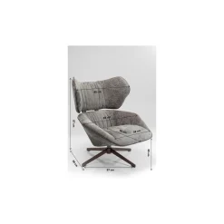 KARE Design Fauteuil Pivotant Oval Office New