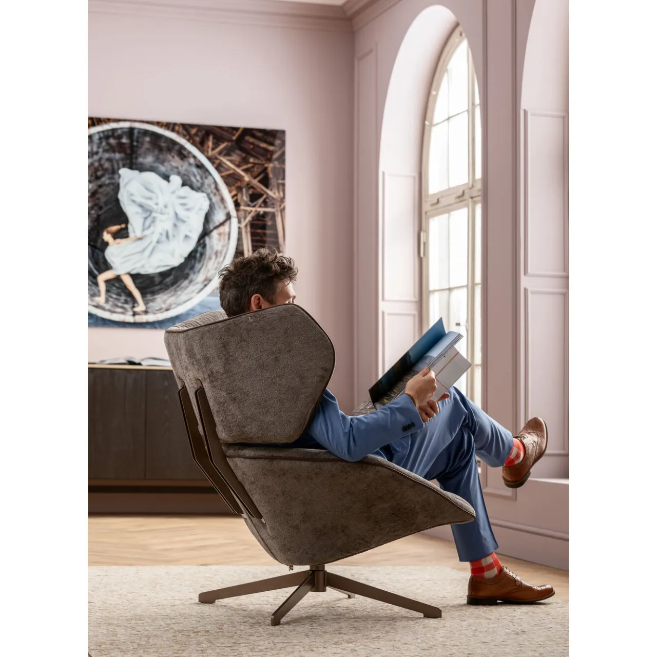KARE Design Fauteuil Pivotant Oval Office New