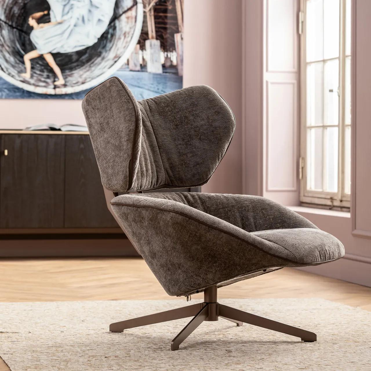 KARE Design Fauteuil Pivotant Oval Office New