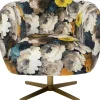 KARE Design Fauteuil Pivotant Peony Flower Jaune Outlet