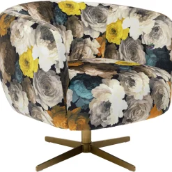 KARE Design Fauteuil Pivotant Peony Flower Jaune Outlet