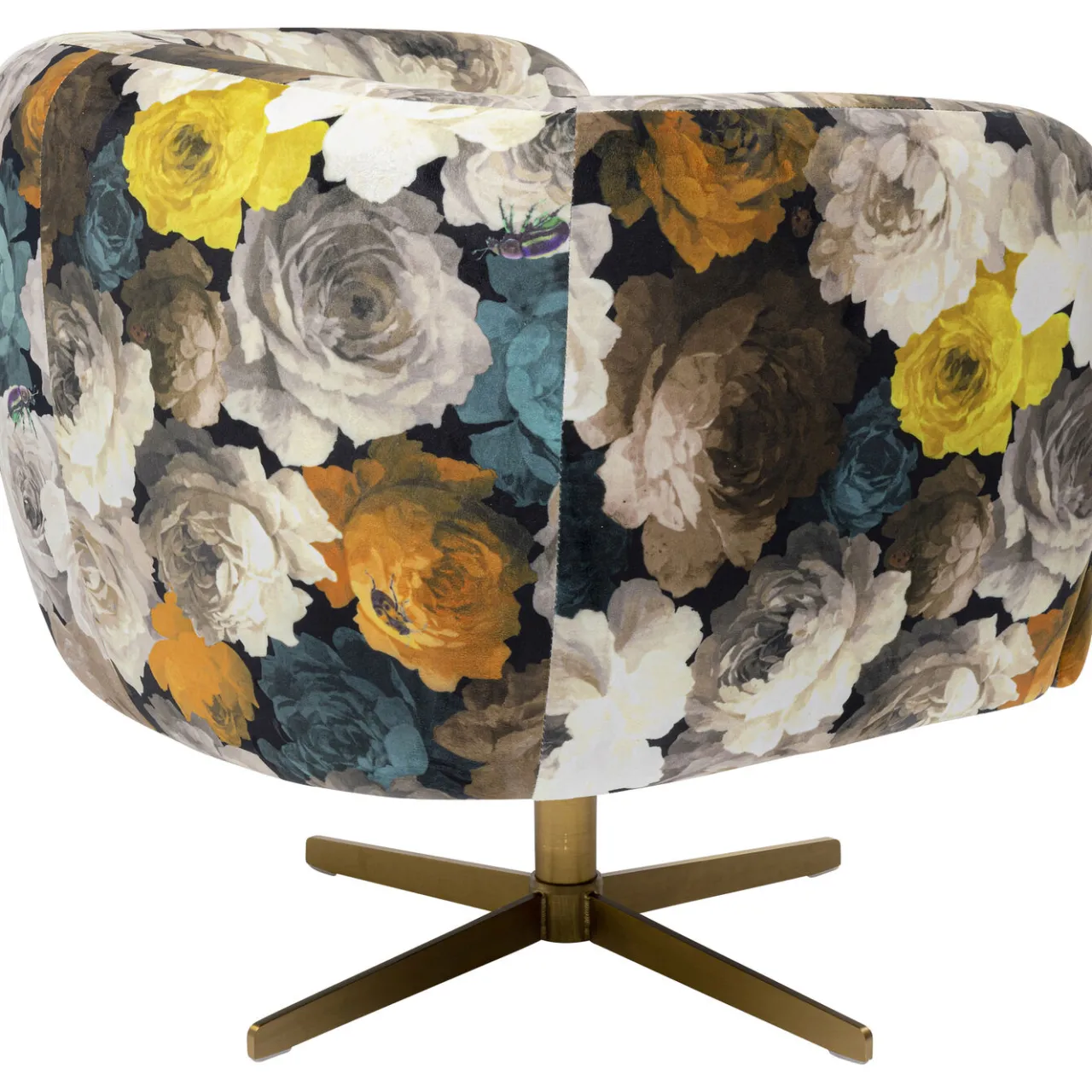 KARE Design Fauteuil Pivotant Peony Flower Jaune Outlet