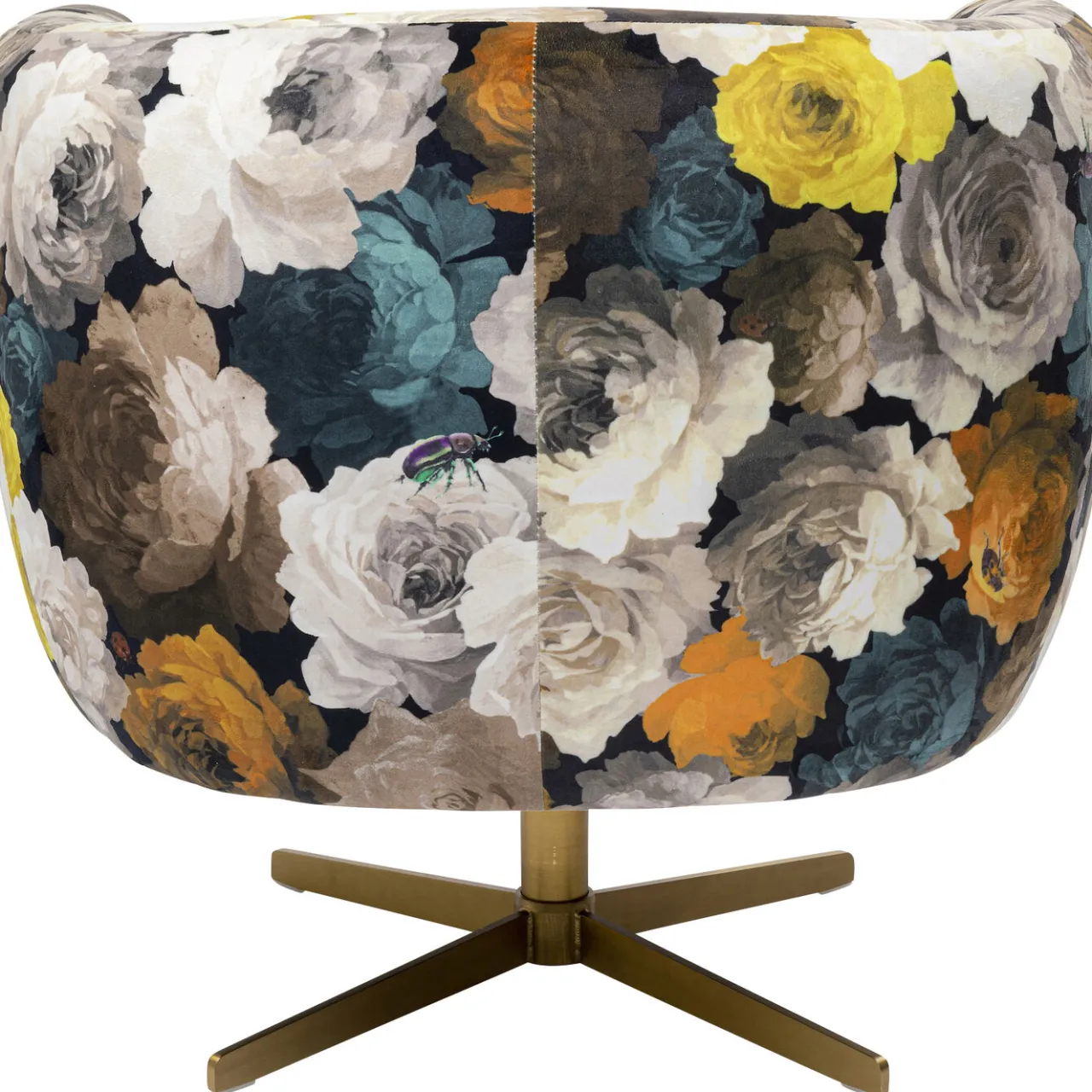 KARE Design Fauteuil Pivotant Peony Flower Jaune Outlet