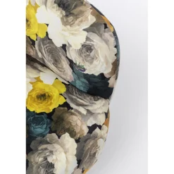 KARE Design Fauteuil Pivotant Peony Flower Jaune Hot