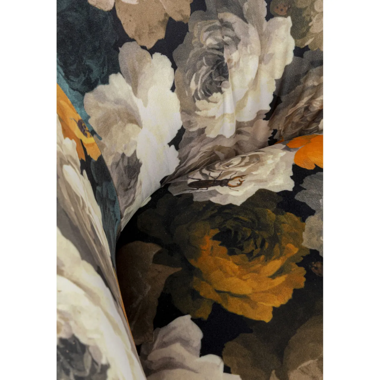 KARE Design Fauteuil Pivotant Peony Flower Jaune Hot