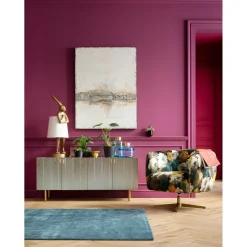 KARE Design Fauteuil Pivotant Peony Flower Jaune Hot