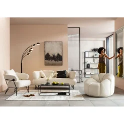KARE Design Fauteuil Pivotant Peppo Lounge Blanc New