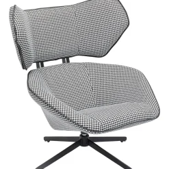 KARE Design Fauteuil Pivotant Toledo Noir-Blanc Outlet